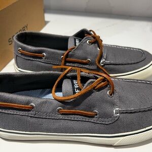 Sperry Men's Gray and Brown Boat Shoes